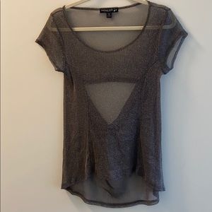 Living Doll Sheer Sparkly Top Sz Medium EUC